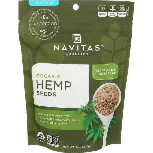 Navitas Organics Hemp Seeds Organic - 8 Ounce