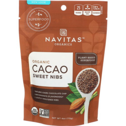 Navitas Organics Cacao Sweet Nibs Organic - 4 Ounce