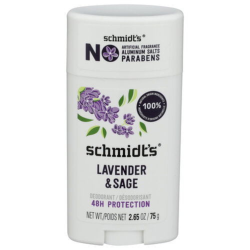 SCHMIDT'S Lavender Schmidts Deo Stick +sage 62 - 2.65 Ounce