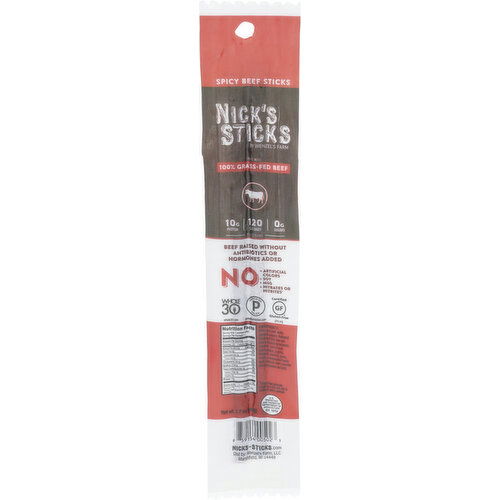 NICK's Sticks Snack Spicy Grass Fed Beef - 1.7 Ounce