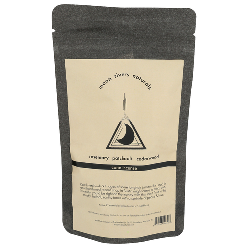 Moon Rivers Naturals Rosemary Patchouli Cedarwood Cone Incense - 1 Each