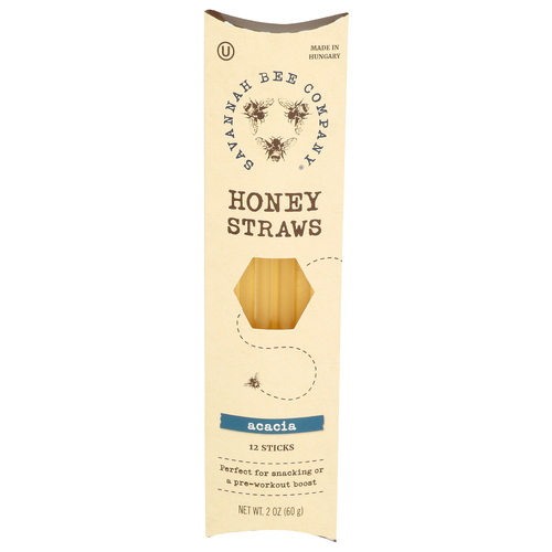 Savannah Bee Company Premium Acacia Honey Sticks - 0.167 Ounce - 12 Count