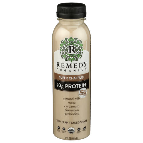 REMEDY ORGANICS Chai Super Fuel Protein Shake - 12 Fluid Ounce