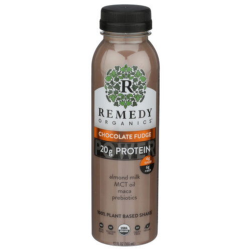 REMEDY ORGANICS Chocolate Keto Protein Shake Is 100% Plant-Based And Made With Mct Oil For Digestion Energy, Cacao Antioxidants, Maca Coconut Heart Health, Prebiotics Gut Muscle Recovery. Contains Of Net Carbs, Zero Added Sugar. Usda Organic, Non-Gmo, Dairy-Free, Gluten-Free, Soy-Free, Vegan - 12 Fluid Ounce