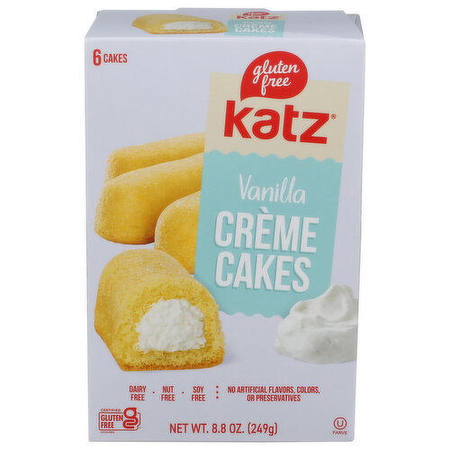 Katz Gluten Free Vanilla Crème Cakes - 1.467 Ounce - 6 Count