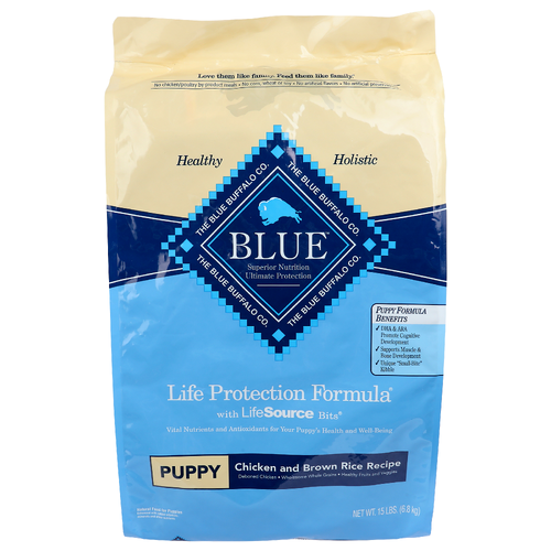 Blue Chicken And Brown Rice Recipe Puppy Life Protection Formula With Lifesource Bits - 15 Pound