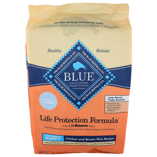 The Blue Buffalo Co. Chicken And Brown Rice Recipe Large Breed Puppy Natural Food For Puppies - 15 Pound
