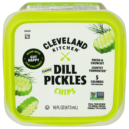 Cleveland Kitchen Classic Dill Pickle Chips - 16 Fluid Ounce Image 1 of 4