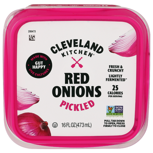 Cleveland Kitchen Sweet Pickled Red Onions Chopped - 16 Fluid Ounce