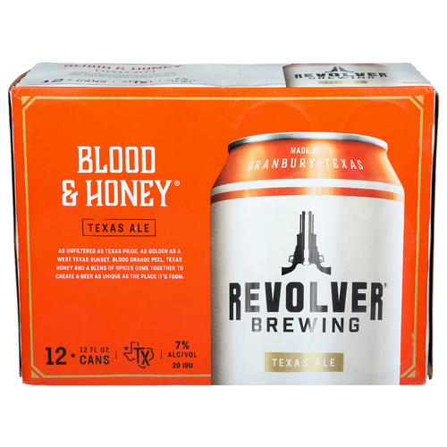Revolver Brewing Blood & Honey Texas Ale - 12 Fluid Ounce - 12 Count