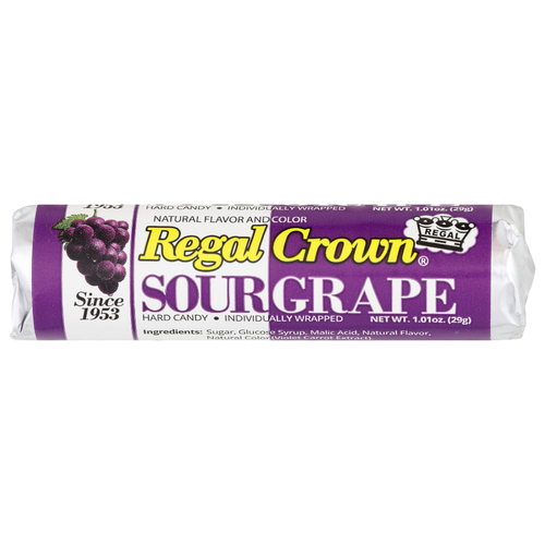 Regal Crown Sour Grape Hard Candy - 1.01 Ounce