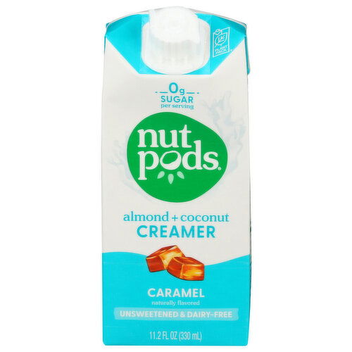 Nutpods Caramel Unsweetened Almond Coconut Dairy Free Creamer - 11.2 Fluid Ounce