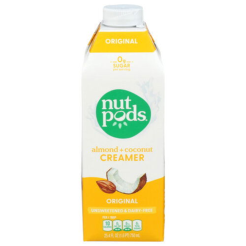 Nutpods Dairy Free Unsweetened Creamer Original - 25.4 Fluid Ounce