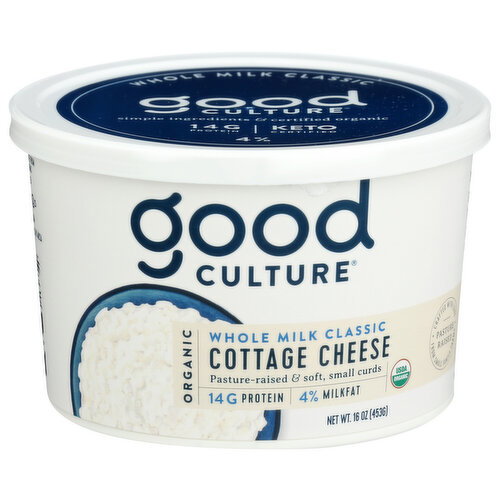 Good Culture Organic Cottage Cheese Classic 4% - 16 Ounce Image 1 of 2
