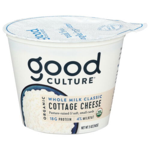 GOOD CULTURE Organic Cottage Cheese Classic 4% - 5 Ounce