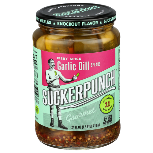 Suckerpunch Gourmet Garlic Dill Pickle Spears - 24 Fluid Ounce