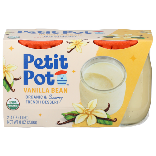Petit Pot Vanilla Bean 2 Pack Organic French Dessert - 3.5 Ounce - 2 Count