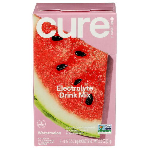 Cure Hydration Mix Watermelon - 0.27 Ounce - 8 Count
