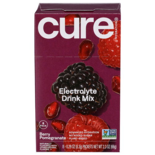 Cure Hydration Mix Berry Pomegranate - 0.29 Ounce - 8 Count
