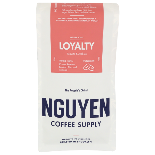Nguyen Coffee Supply Loyalty Robusta & Arabica Blend Whole Beans Vietnamese - 12 Ounce