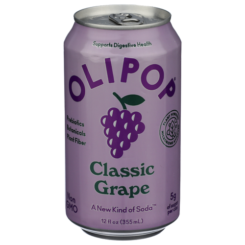 OLIPOP Classic Grape a New Kind Of Soda - 12 Fluid Ounce