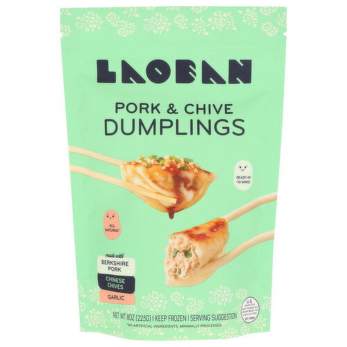 Laoban Dumplings Pork & Chive - 8 Ounce Image 1 of 4