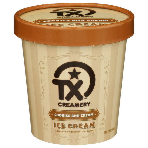 Tx Creamery Ice Cream Cookies N Crm - 1 Pint
