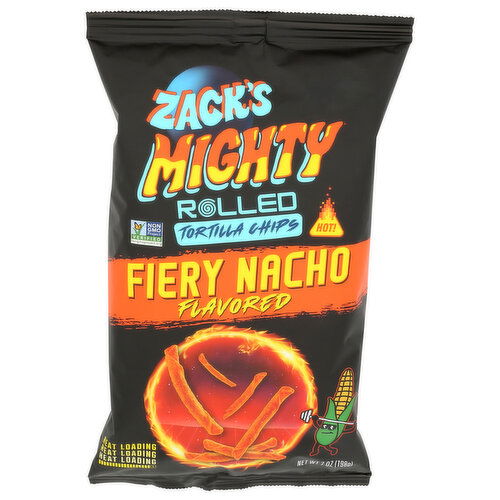 ZACK's Mighty Fiery Nacho Rolled Tortilla Chips - 7 Ounce