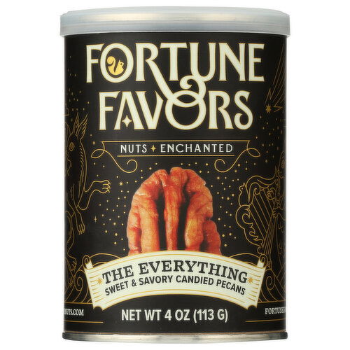 Fortune Favors The Everything Seasoned Candied Pecans Can - 4 Ounce Image 1 of 2