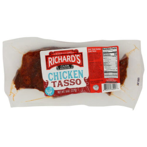 RICHARDS CAJUN FOODS V.p. Smoked Chicken Tasso - 8 Ounce