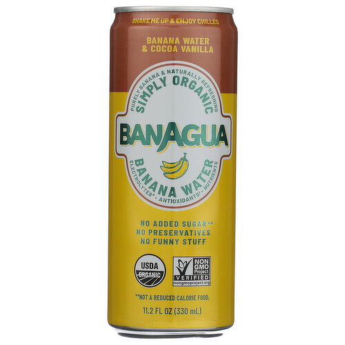 Banagua Juice Organic Banana & Cocoa Vanilla Water - 11.2 Fluid Ounce