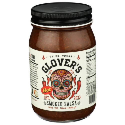 GLOVER's Smoked Salsa Smoke Hot Glovers - 16 Ounce