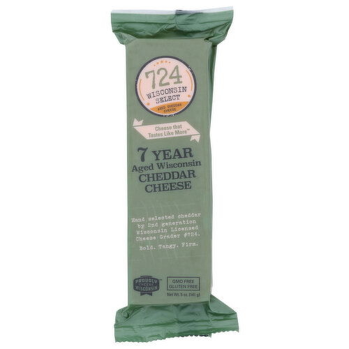 724 Wisconsin Select   7 Year Aged Wisconsin Cheddar Cheese - 5 Ounce