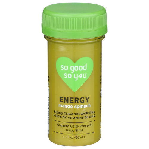 SO GOOD SO YOUngo Spinach Juice Energy Probiotic Multipack - 1.7 Fluid Ounce