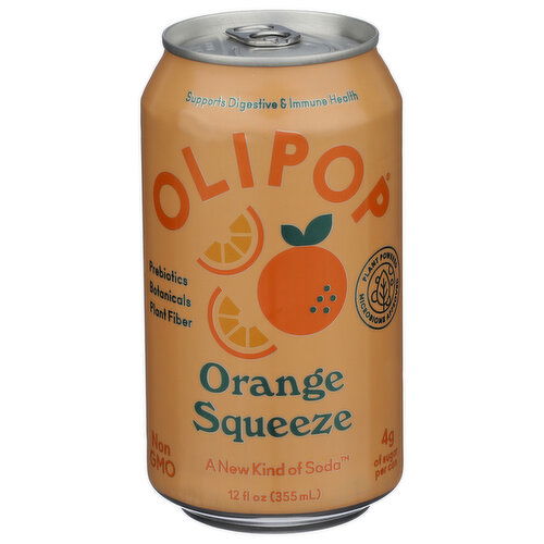 OLIPOP Orange Squeeze a New Kind Of Soda Sparkling Tonic - 12 Fluid Ounce
