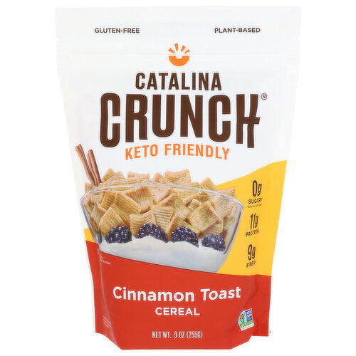 Catalina Crunch Cinnamon Toast Gluten Free, Vegan, Sugar Low Fat Keto Cereal - 9 Ounce