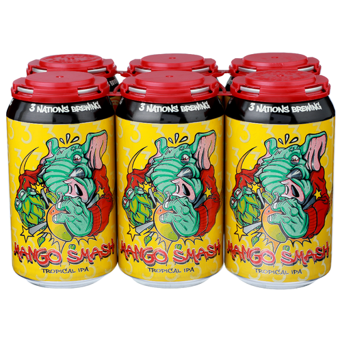 3 Nations Brewing Mango Smash Tropical Ipa - 12 Fluid Ounce - 6 Count