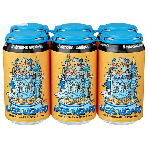 3 Nations Brewing New England Style Ipa Haze Wizard - 12 Fluid Ounce - 6 Count
