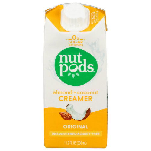 Nutpods Original Unsweetened Almond Coconut Dairy Free Creamer - 11.2 Fluid Ounce