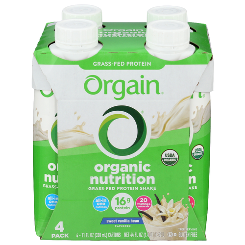 ORGAIN Nutrition Shake 4 Pks - 11 Fluid Ounce - 4 Count