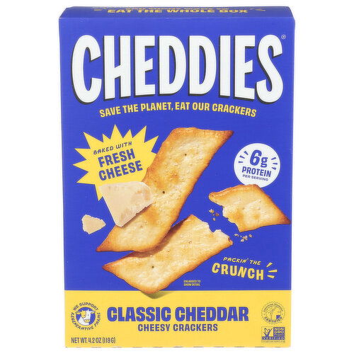 Cheddies Original Cheddar High Protein Cheese Crackers - 4.2 Ounce