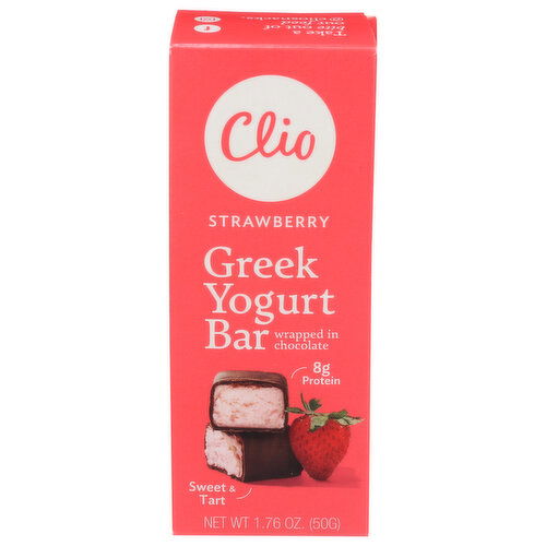 Clio Greek Yogurt Bar Strawberry - 1.76 Ounce