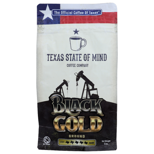 Texas State Of Mind Coffee Company Black Gold Ground - 12 Ounce