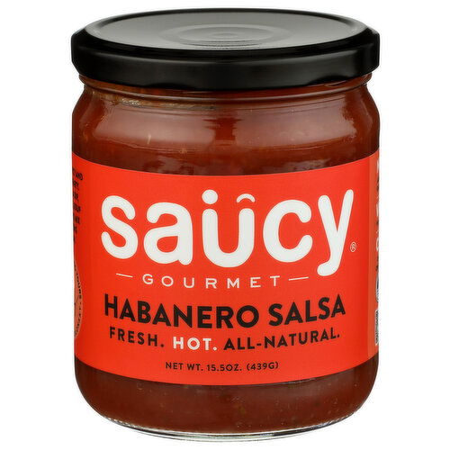 Saucy Gourmet Fresh Habanero Salsa Cantina Style - 15.5 Ounce