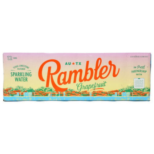 Rambler Water Sparkling Grapefruit 12Pk - 12 Fluid Ounce - 12 Count