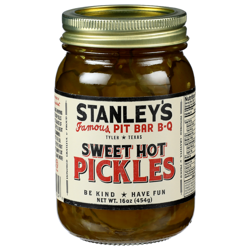 Stanley's Famous Pit Bar B-Q Sweet Hot Pickles - 16 Ounce