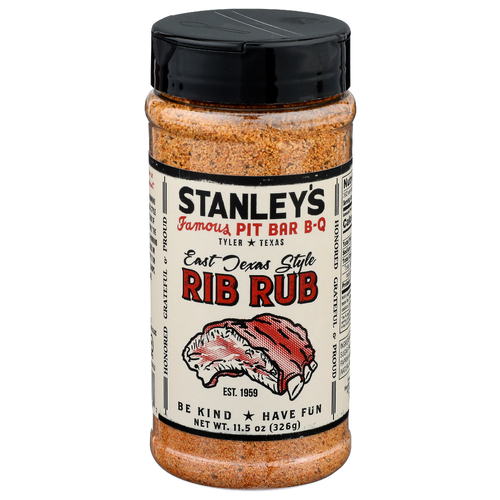 Stanley's Famous Pit Bar B-Q Rib Rub East Texas Style Seasoning - 11.5 Ounce