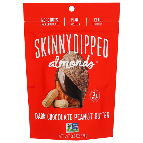 Skinnydipped Peanut Butter Almond Dark Chocolate Almonds - 3.5 Ounce
