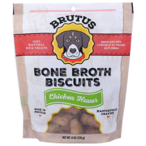 Brutus Bone Broth Biscuits Chicken - 8 Ounce