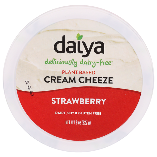 Daiya Cheese Alternatives Strawberry Cream Cheeze Tub Dairy Free Vegan Style Spread - 8 Ounce